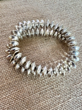 Adrian Yazzie Handmade Double Saucer Beaded Stretchy Bracelet
