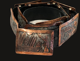 Elaine Becenti Copper Storyteller Belt