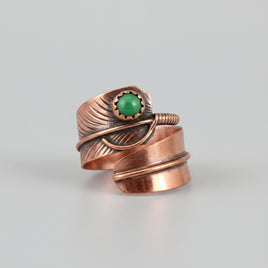 Aaron Davis Navajo Feather Bypass Kingman Ring