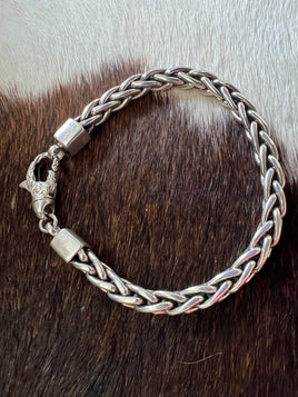 Wheat Chain Sterling Silver Bracelet