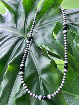 Black Onyx & Pearl Necklace