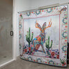 Fringe Shower Curtain-Jewelled Jackalope