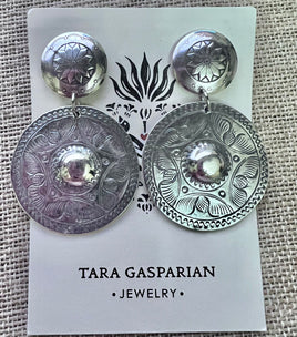 Tara Gasparian Vaquera Stamped Earrings