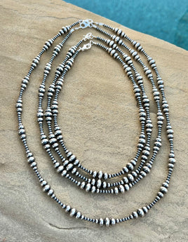 Graduated Small Rondelle & Pearl Necklace