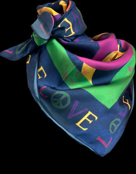 A Rare Bird Shop -Peace Love Hearts Wild Rag