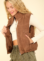 
              Corduroy Puffer Vest
            