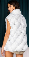 
              Button-up Down Ivory Puffer Vest
            