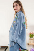 
              Button Down Top w/ Embroidery Shirt
            