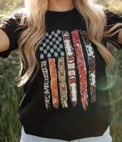 American Flag Graphic Tee