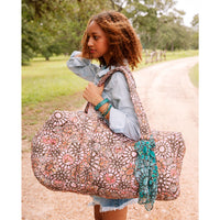 
              Pink Medallion Cluster Duffle Bag
            