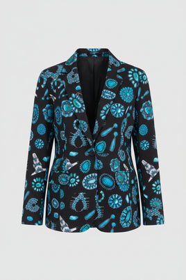 Turquoise Cluster Blazer