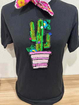 Sequin Cactus Tee