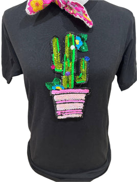 Sequin Cactus Tee