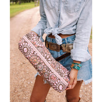 
              Pink Medallion Cluster Hot Tool Bag
            