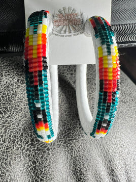 JoAnn Martin Beaded Hoop Earrings