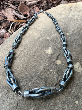Linked Oxidized Necklace