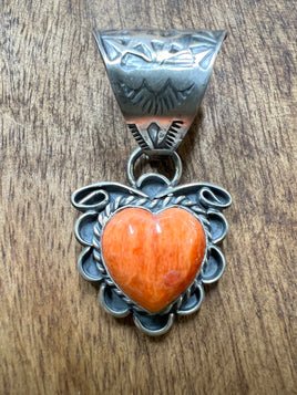 N.N. Heart Orange Spiny SS Pendant