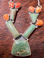 
              T Y Green Kingman & Spiny Cactus Necklace
            