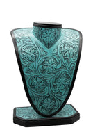 
              Turquoise Tooled Leather Necklace Display
            