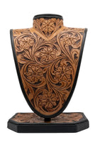 
              Tooled Leather Necklace Display
            