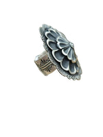 
              Leander Tahe Adjustable Stamped Sterling Silver Ring
            