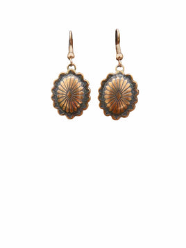 Copper Concho Earrings
