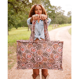 Pink Medallion Cluster Tote Bag