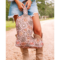 
              Pink Medallion Cluster Boot Bag
            