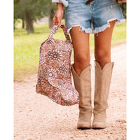 
              Pink Medallion Cluster Boot Bag
            