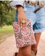 
              Pink Medallion Cluster Small Make Up Bag
            
