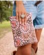 Pink Medallion Cluster Small Make Up Bag