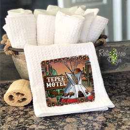 Western Teepee Motel Hand Towel