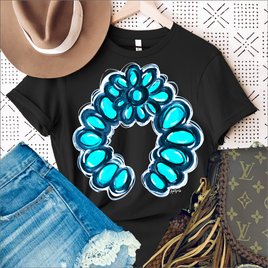 Turquoise Naja Blossom Tee