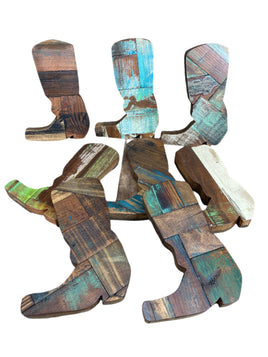 Wooden Boot Wall Decor