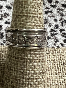 Elaine Becenti Story Teller Spinner Band SS Ring