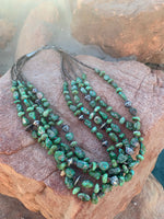 
              5 Strand Sonoran Nugget, Heishi, & SS Beaded 5 Strand Necklace
            