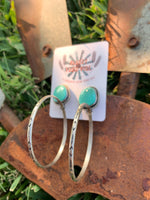 
              Fred Guerro Jr. Kingman Turquoise Stud Hoop Earrings
            