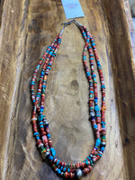 
              Daniel Coriz 3 Strand Handmade Pearl & Multi Stone Necklace
            