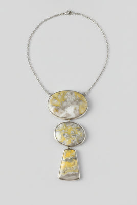 T. Skeets Bumble Bee Jasper 3 Stone Lariat