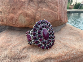Tyler Brown Purple Spiny SS Cluster Cuff