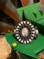
              Tyler Brown White Buffalo & Onyx SS Cluster Cuff
            