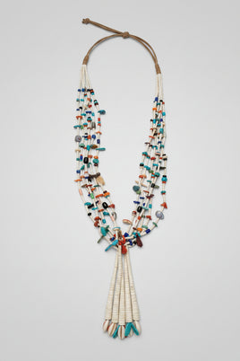 Nestoria Coriz White 6 Strand Necklace with Jacla