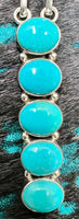 
              Kirby Nez Sleeping Beauty 5 Stone Turquoise SS Necklace
            
