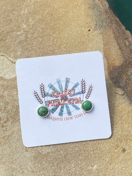 Dorothy Yazzie Sonoran Round SS Stud Earrings