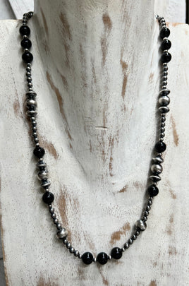 Onyx & Pearl Necklace