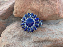 Tyler Brown Lapis SS Cluster Cuff