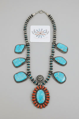 Hemerson Brown Cripple Creek & Mediterranean Coral Lariat